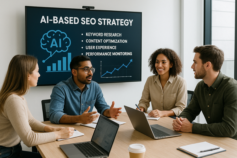 Diskusi strategi SEO AI
