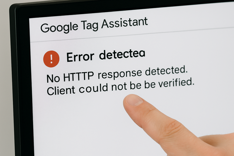 Error Google Tag Assistant