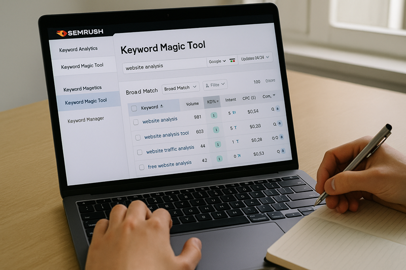 Fokus kerja SEMrush