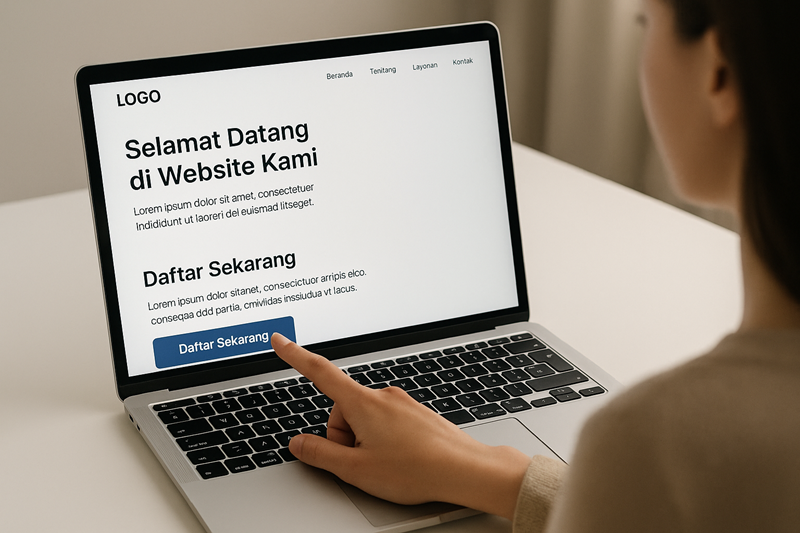 Klik tombol daftar sekarang