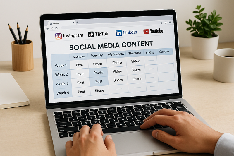 Menyusun konten media sosial