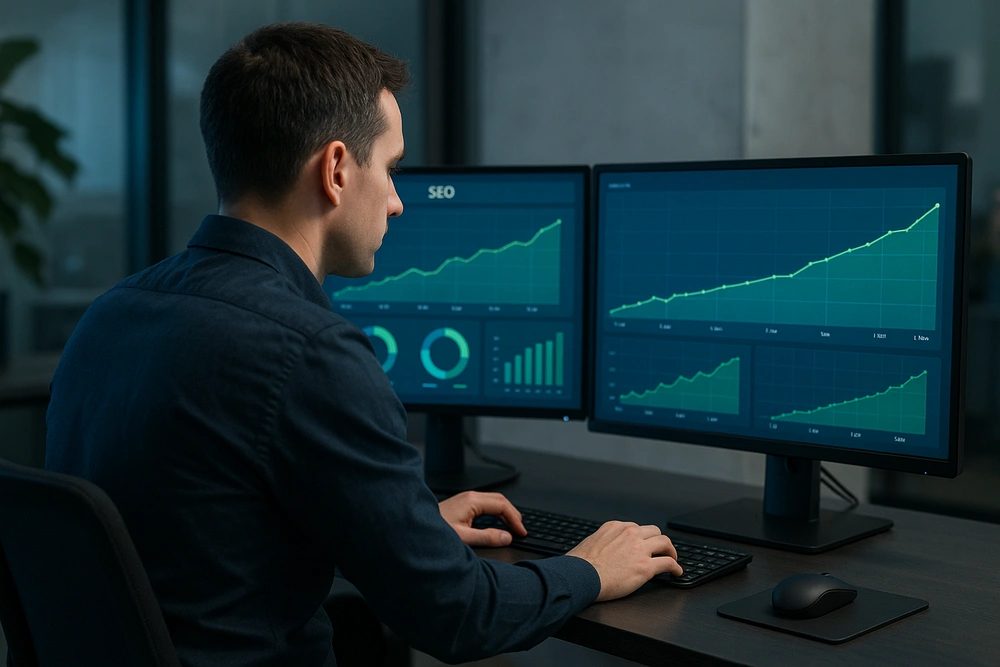 Analis di kantor modern