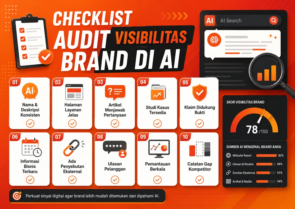 Checklist audit visibilitas brand di AI